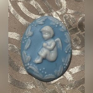 Vintage Jasperware Cupid Brooch #9173